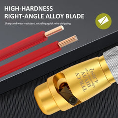 Aluminum Alloy Electric Wire Stripper Multi-function Cable Peeling Stripper Kit Electrician Practical Rotary Stripping Tool