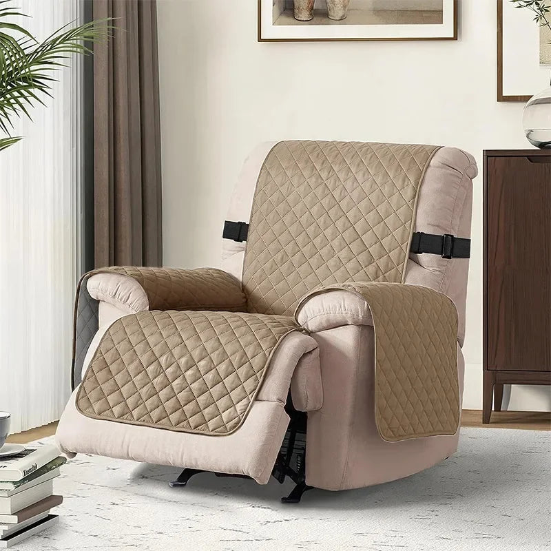 1 Seater Recliner Sofa Slipcover Pets Dog Kids Mat Solid Color Non-slip Recliner Couch Cover Four Seasons Sofa Armchair Mats