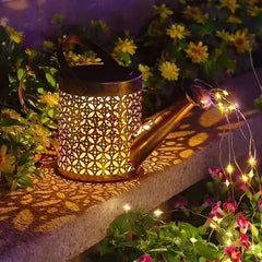 Kettle Lights Garden Lawn Decorative Lights Cutout Kettle Ground Lamp Solar Night Lights Outdoor Garden Decoration