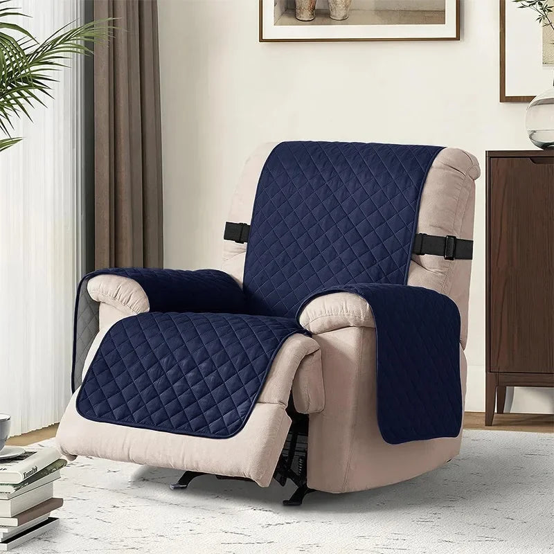 1 Seater Recliner Sofa Slipcover Pets Dog Kids Mat Solid Color Non-slip Recliner Couch Cover Four Seasons Sofa Armchair Mats