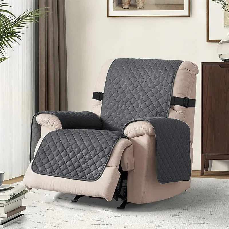 1 Seater Recliner Sofa Slipcover Pets Dog Kids Mat Solid Color Non-slip Recliner Couch Cover Four Seasons Sofa Armchair Mats