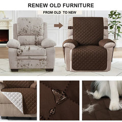 1 Seater Recliner Sofa Slipcover Pets Dog Kids Mat Solid Color Non-slip Recliner Couch Cover Four Seasons Sofa Armchair Mats