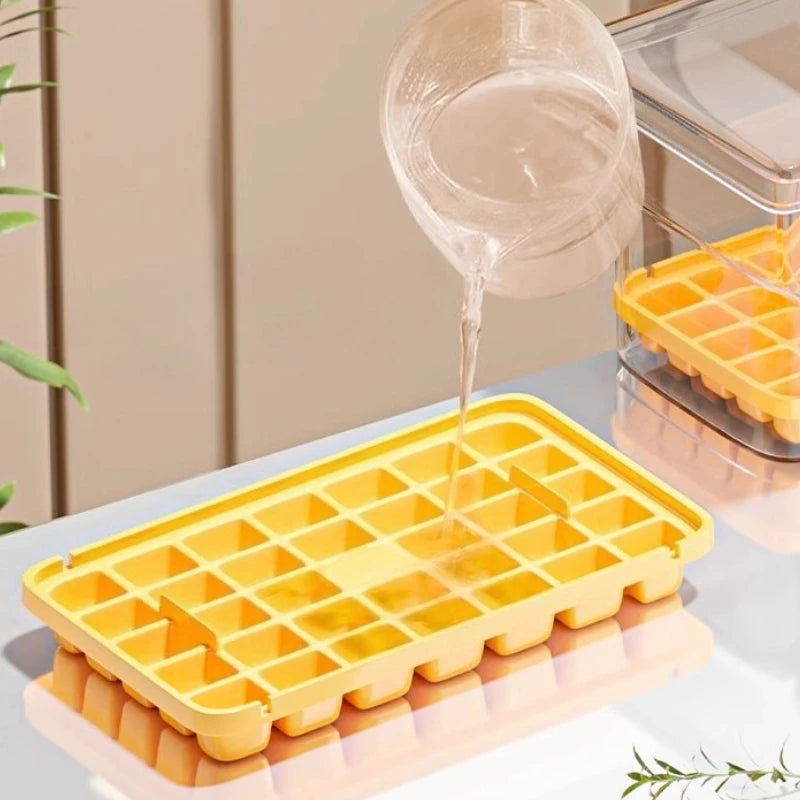 34/68 Grids Pressing Ice Cube Molds Ice Cream Molds Home Ice Box Model Easy To Take Off The Mold Freezing Whiskey Cocktail Tools