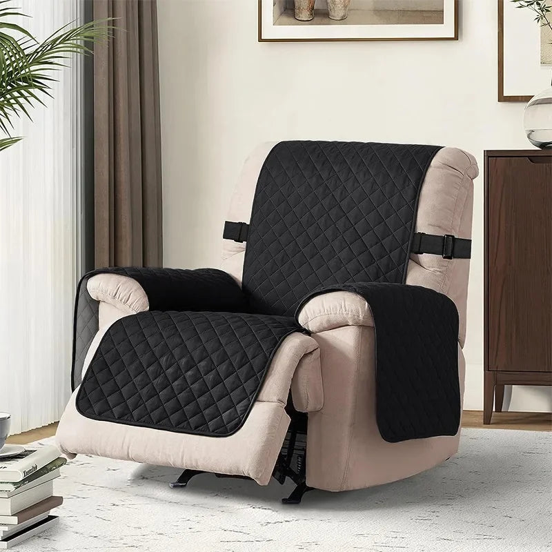 1 Seater Recliner Sofa Slipcover Pets Dog Kids Mat Solid Color Non-slip Recliner Couch Cover Four Seasons Sofa Armchair Mats