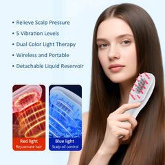Electric Vibration Massage Comb Head Massager Scalp Massage Hair Brush Liquid Oil Applicator Nourishing Scalp Brush Hair Care