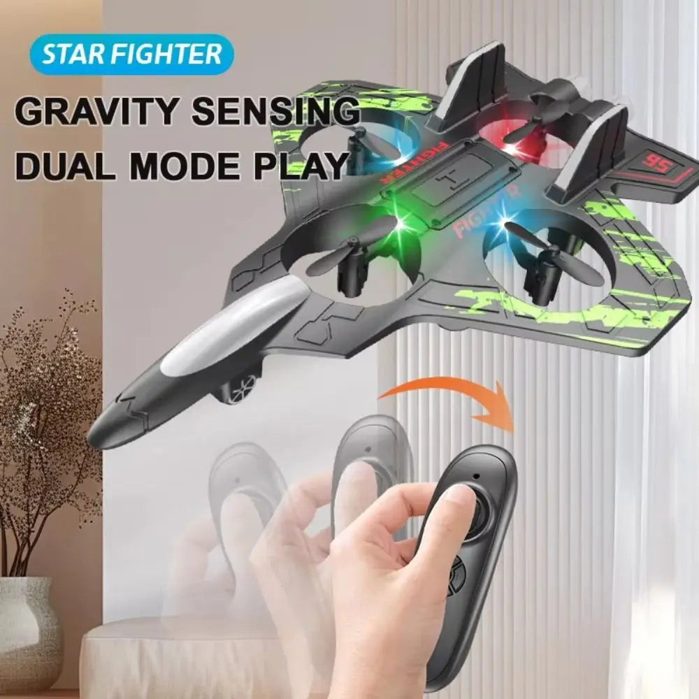 EPP Foam Remote Control Foam Fighter Gravity Sensing Rechargeable Glider Flying Helicopter Toy Durable 2.4G Stunt