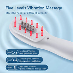 Electric Vibration Massage Comb Head Massager Scalp Massage Hair Brush Liquid Oil Applicator Nourishing Scalp Brush Hair Care