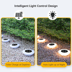 1/4Pack Solar Ground Lights,14LED Waterproof Outdoor Landscape Light, LED Lawn Lamp, for Garden Pathway Yard Deck Camping Decor