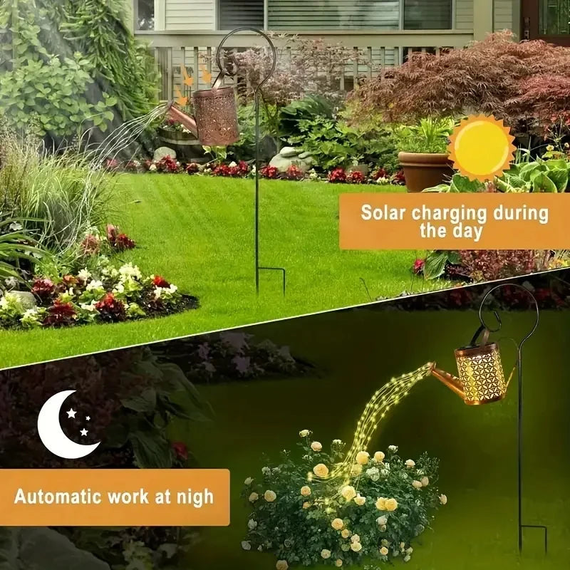 Kettle Lights Garden Lawn Decorative Lights Cutout Kettle Ground Lamp Solar Night Lights Outdoor Garden Decoration